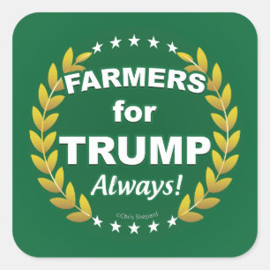 Adesivo Quadrado Fazendeiros para Trump! Sempre!