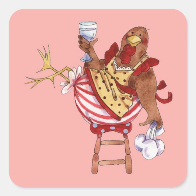 Adesivo Quadrado Fazendo uma pausa (Frente)