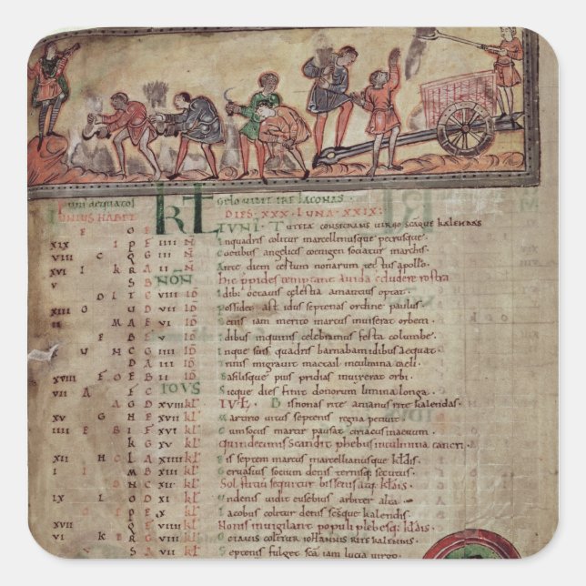 Adesivo Quadrado Fazer e arado, de um Calendário (Frente)