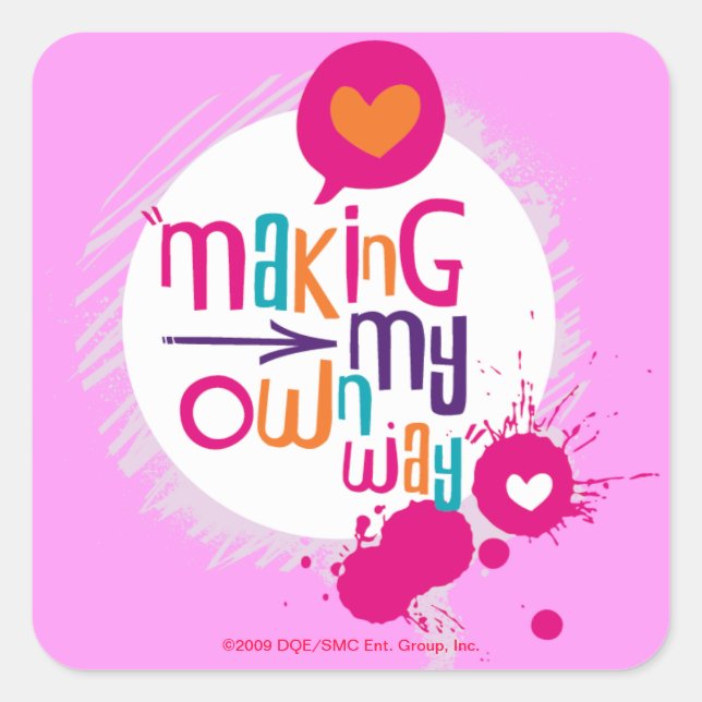 Adesivo Quadrado Fazer Meu Próprio Caminho (Frente)