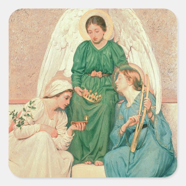 Adesivo Quadrado Fé, Esperança e Amor (Frente)
