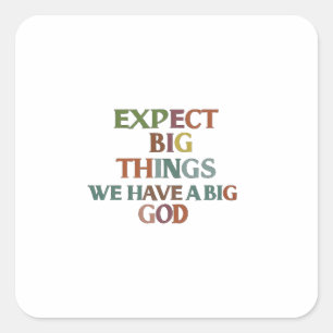 Adesivo Quadrado Fé Negra: Confiança E Acreditação Esperando Grande