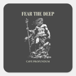 Adesivo Quadrado Fear the Deep – Poseidon Mythic