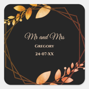 Adesivo Quadrado Febre de outono elegante e simples moderno