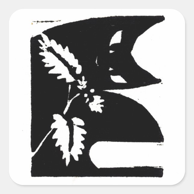 Adesivo Quadrado Fecho do presente original de gala de arte Cat (Frente)