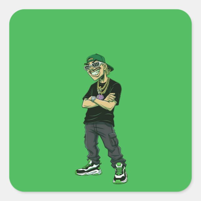 Adesivo Quadrado Feid Ferxxo (Frente)