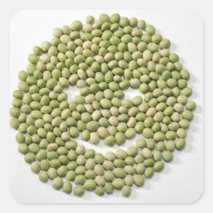Adesivo Quadrado Feijões, feijão de soja, comida