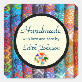 Adesivo Quadrado Feita à mão!