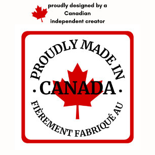 Adesivo Quadrado Feita orgulhosamente no Canadá/Fabriqué au Canada