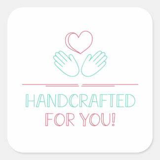 Adesivo Quadrado Feito à mão para você!