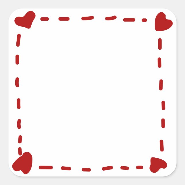 Adesivo Quadrado Feito Com Amor (Frente)