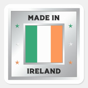 Adesivo Quadrado Feito na Irlanda