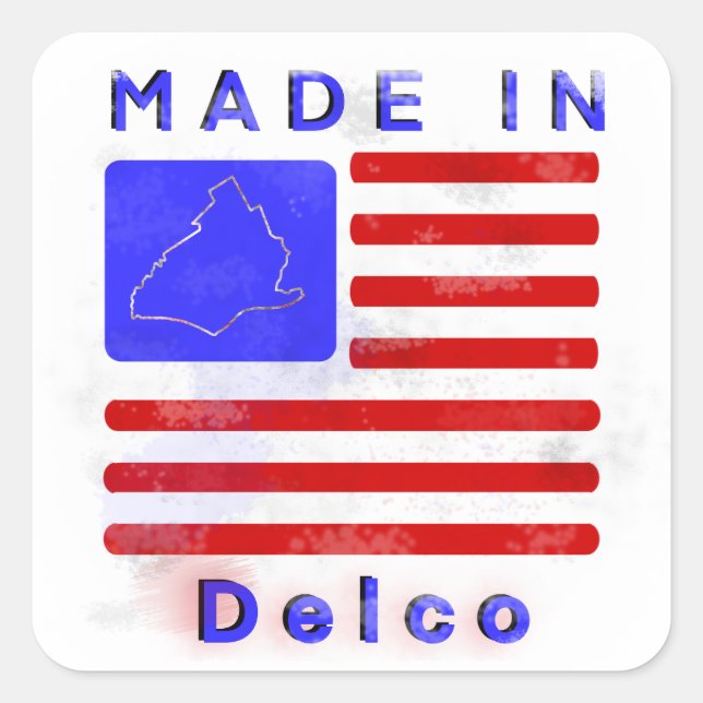 Adesivo Quadrado Feito no DELCO (Frente)