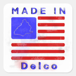Adesivo Quadrado Feito no DELCO