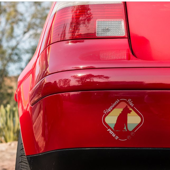 Adesivo Quadrado Felicidade tem patas Design (Criador carregado)