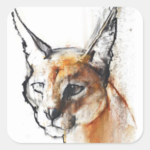 Adesivo Quadrado Felino