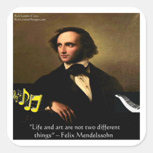 Adesivo Quadrado Felix Mendelssohn Life É Dons De Arte E Cartões