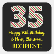 Feliz 35º aniversário e Feliz Natal, Nome Personal