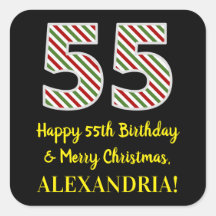 Feliz 55º aniversário e Feliz Natal, Nome Personal