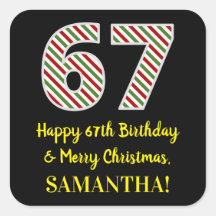 Feliz 67º aniversário e Feliz Natal, Nome Personal