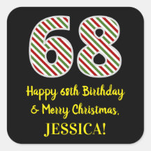 Feliz 68º aniversário e Feliz Natal, Nome Personal