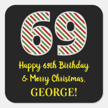 Feliz 69º aniversário e Feliz Natal, Nome Personal