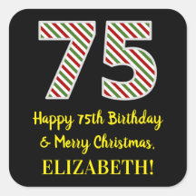 Feliz 75º aniversário e Feliz Natal, Nome Personal