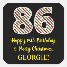Feliz 86º aniversário e Feliz Natal, Nome Personal