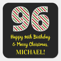 Feliz 96º aniversário e Feliz Natal, Nome Personal