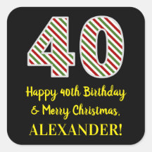 Feliz aniversário de 40 anos e Feliz Natal, Nome P