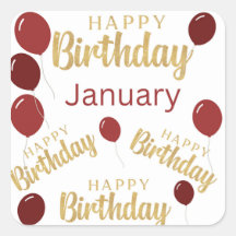 feliz aniversário de aniversários de janeiro Stick