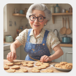 Adesivo Quadrado Feliz Aniversário Gramma