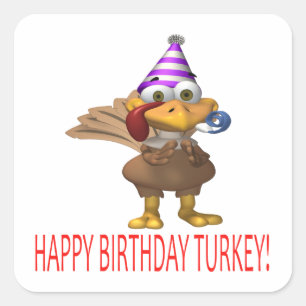 Adesivo Quadrado Feliz aniversario Turquia