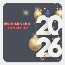 Feliz Ano Novo 2026 Desenho Natalino Festivo