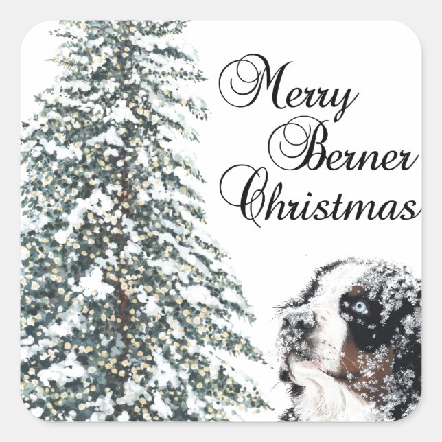 Adesivo Quadrado Feliz Berner Natal (Frente)