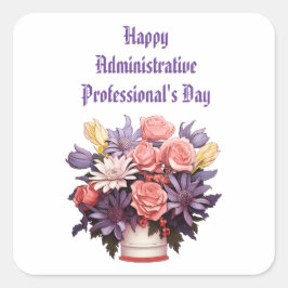 Adesivo Quadrado Feliz Cartões de agradecimentos de profissionais a