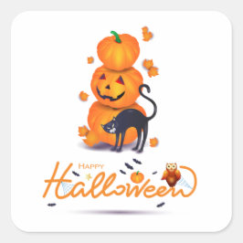 Adesivo Quadrado Feliz Dia das Bruxas!
