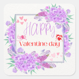 Adesivo Quadrado Feliz dia de os namorados