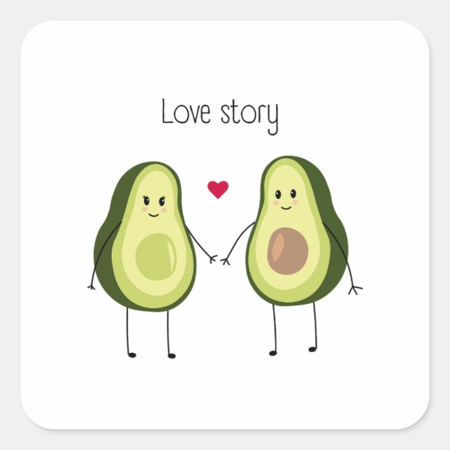 Adesivo Quadrado Feliz dia de os namorados 2023 Imagem Engraçada (Frente)