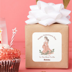 Adesivo Quadrado Feliz dia de os namorados Ao Autocolante Da Mãe