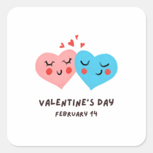 Adesivo Quadrado Feliz dia de os namorados - Imagens de Amor Engraç