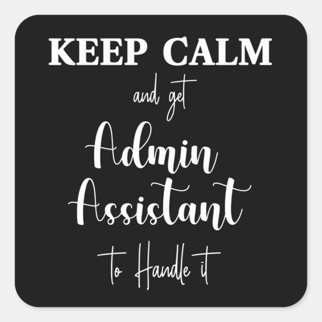 Adesivo Quadrado Feliz dia do Secretário. Profissional administrati (Frente)