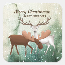 Feliz divertida Christmoose Happy New Deer