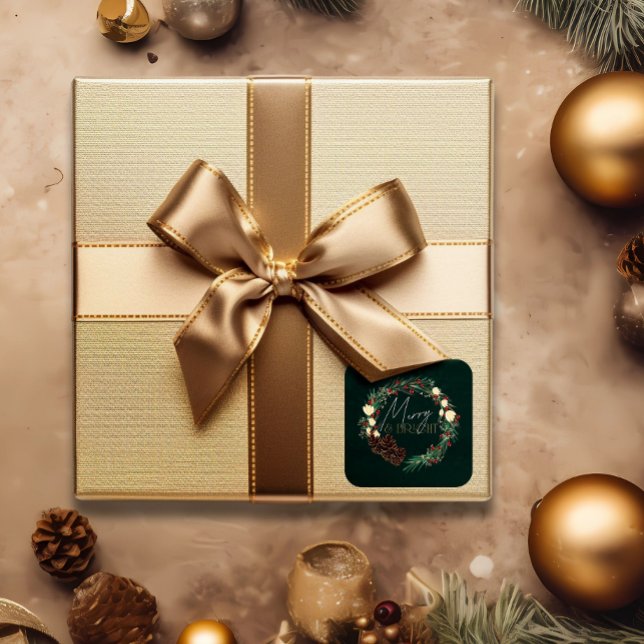 Adesivo Quadrado Feliz e Vinheta Sazonal Brilhante (Criador carregado)