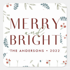 Adesivo Quadrado Feliz Maroon Bright Família Botânica