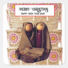 Adesivo Quadrado Feliz Natal!