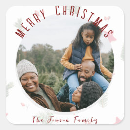 Adesivo Quadrado Feliz Natal