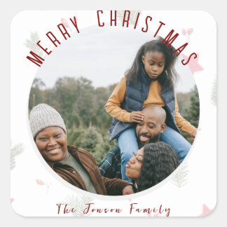 Adesivo Quadrado Feliz Natal