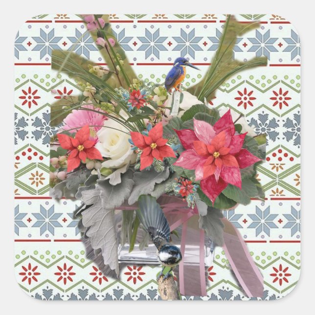 Adesivo Quadrado Feliz Natal! (Frente)