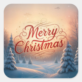 Adesivo Quadrado Feliz Natal